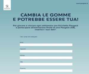 Cambia le gomme e potrebbe essere tua!