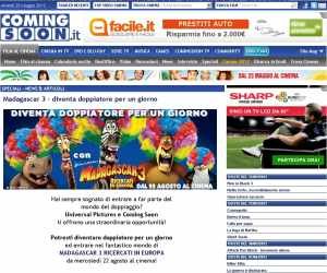 DIVENTA DOPPIATORE PER UN GIORNO CON MADAGASCAR 3 – RICERCATI IN EUROPA