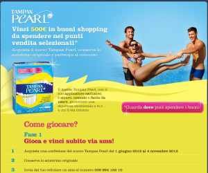 PROVA TAMPAX PEARL E VINCI 500 EURO DI SHOPPING