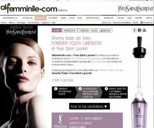 Diventa tester del Siero FOREVER YOUTH LIBERATOR