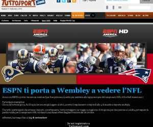 ESPN TI PORTA A WEMBLEY A VEDERE L’NFL