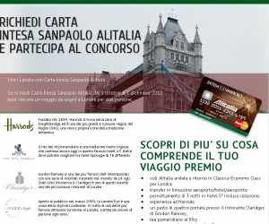Vinci Londra con Carta Intesa Sanpaolo Alitalia