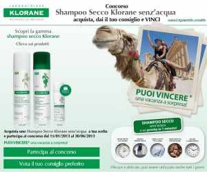 KLORANE shampoo secco: prova, dai il tuo consiglio e vinci