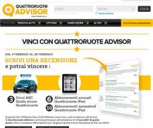 Quattroruote Advisor: Vinci un corso di guida sicura