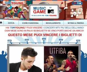 Music Game by MTV in esclusiva per TIM YOUNG