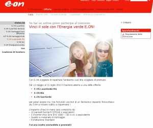 Vinci il sole con l'Energia verde E.ON!