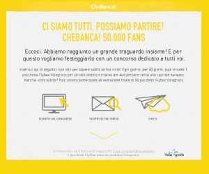 Ci siamo tutti. Possiamo partire! CheBanca! 50.000 fans