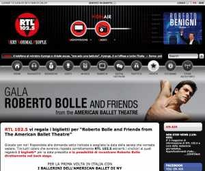 RTL 102.5 vi regala i biglietti per “Roberto Bolle and Friends from The American Ballet Theatre”