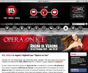 RTL 102.5 vi regala i biglietti per “Opera on Ice”