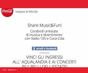 Share Music & Fun! Condividi un’estate di musica e divertimento con 105 e Coca-Cola