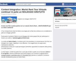 Morini Rent Tour Virtuale: concorso fotografico
