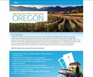Vinci un soggiorno VIP di 8 giorni a Portland (Oregon) - Win an 8 day VIP trip to Portland (Oregon)