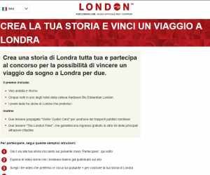 CREA LA TUA STORIA E VINCI UN VIAGGIO A LONDRA