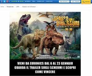 VINCI FANTASTICI PREMI CON EURONICS E A SPASSO CON I DINOSAURI