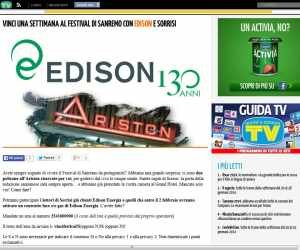 VINCI UNA SETTIMANA AL FESTIVAL DI SANREMO CON EDISON E SORRISI
