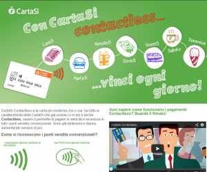 PAGA CONTACLESS E CON CARTASI VINCI OGNI GIORNO