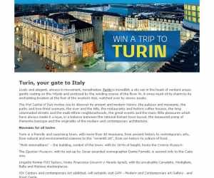 Win a trip to Turin - Vinci un viaggio a Torino