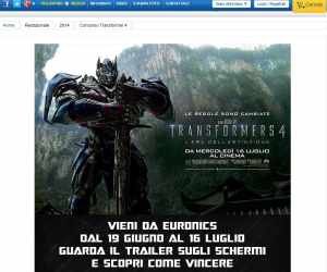 VINCI FANTASTICI PREMI CON TRANSFORMERS 4 – L’ERA DELL’ESTINZIONE E EURONICS