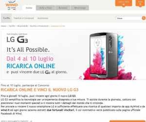 Ricarica online e vinci LG G3!