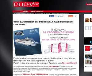 VINCI LA CROCIERA DEI SOGNI CON PUPA