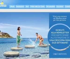 Iscriviti alla newsletter e potrai vincere una crociera
