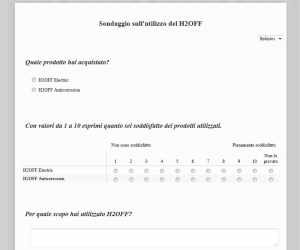 Partecipa al sondaggio e vinci H2OFF