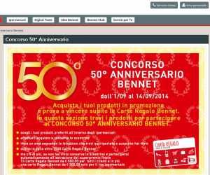 50° anniversario Bennet dal 1/9 al 14/9/2014