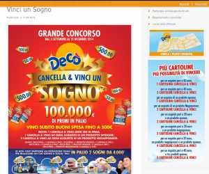 GRANDE CONCORSO DECO’: CANCELLA & VINCI UN SOGNO