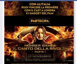 Vola con Alitalia e vinci Hunger Games: il canto della rivolta