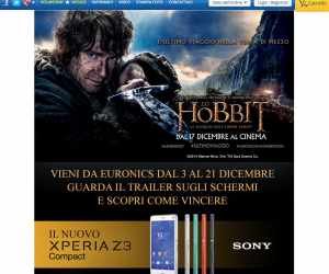 Vinci fantastici premi con Hobbit – La battaglia delle 5 armate e Euronics
