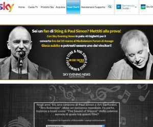 Sting & Paul Simon dal vivo con Sky Evening News