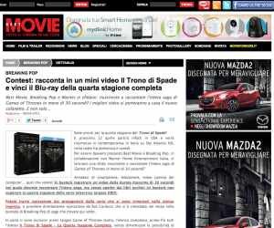 Racconta in un video di 30 secondi la saga e vinci il Trono di Spade
