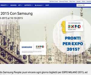 Iscriviti a Samsung People e puoi vincere Expo