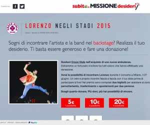 VINCI I CIMELI DI “LORENZO NEGLI STADI 2015” CON SUBITO.IT