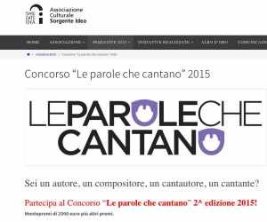 Le Parole che Cantano - 2^ edizione 2015
