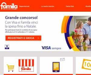 Con Visa e Famila vinci la spesa fino a Natale