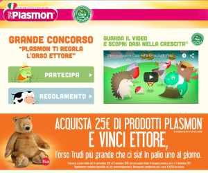 Vinci l’orsetto Trudi con Plasmon