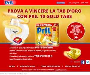 Prova a vincere la tab d’oro con Pril 10 Gold tabs