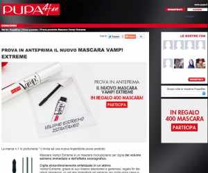 Prova in anteprima il nuovo Mascara Vamp Extreme!