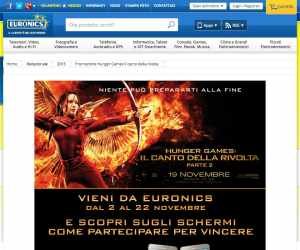 Vinci fantastici premi con Euronics e Hunger Games