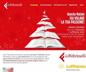 CONCORSO FELTRINELLI LUFTHANSA – QUESTO NATALE FAI VOLARE LA TUA PASSIONE