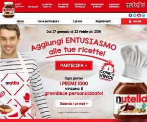 Puoi vincere 1 dei 1.000 grembiuli NUTELLA in palio ogni giorno