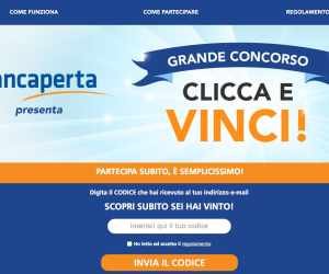 CONCORSO BANCAPERTA, CLICCA E VINCI!