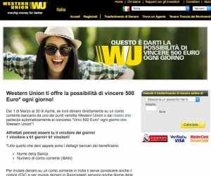 Vinci 500 euro ogni giorno con Western Union
