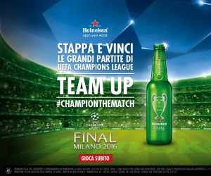 TEAM UP STAPPA E VINCI LE GRANDI PARTITE DI UEFA CHAMPIONS LEAGUE