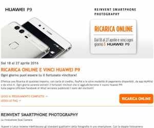 Ricarica Online e Vinci Huawei P9!