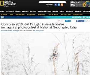 NATIONAL GEOGRAPHIC ITALIA CONCORSO DI FOTOGRAFIA 2016