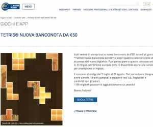 Tetris® Nuova banconota da €50