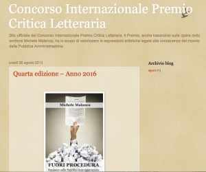 Concorso Internazionale Premio Critica Letteraria 2016 - quarta edizione