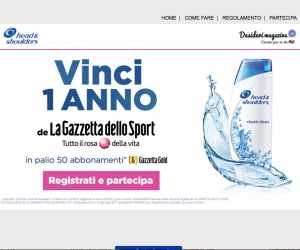Acquista Head & Shoulders e puoi vincere uno dei 50 abbonamenti annuali per un giornale sportivo